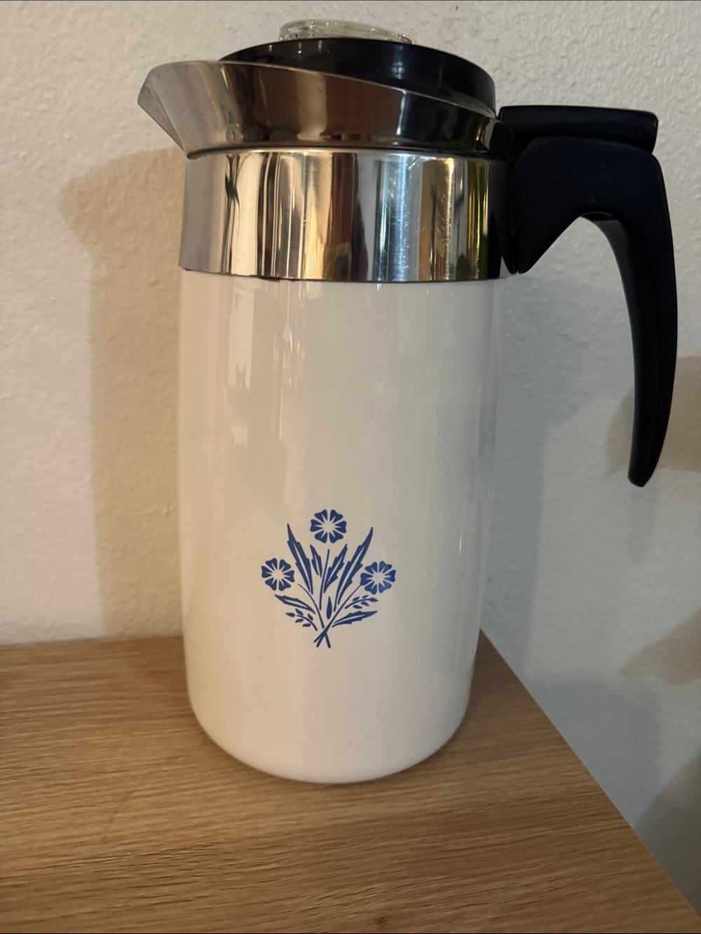 Vintage Corning ware blue cornflower electric percolator